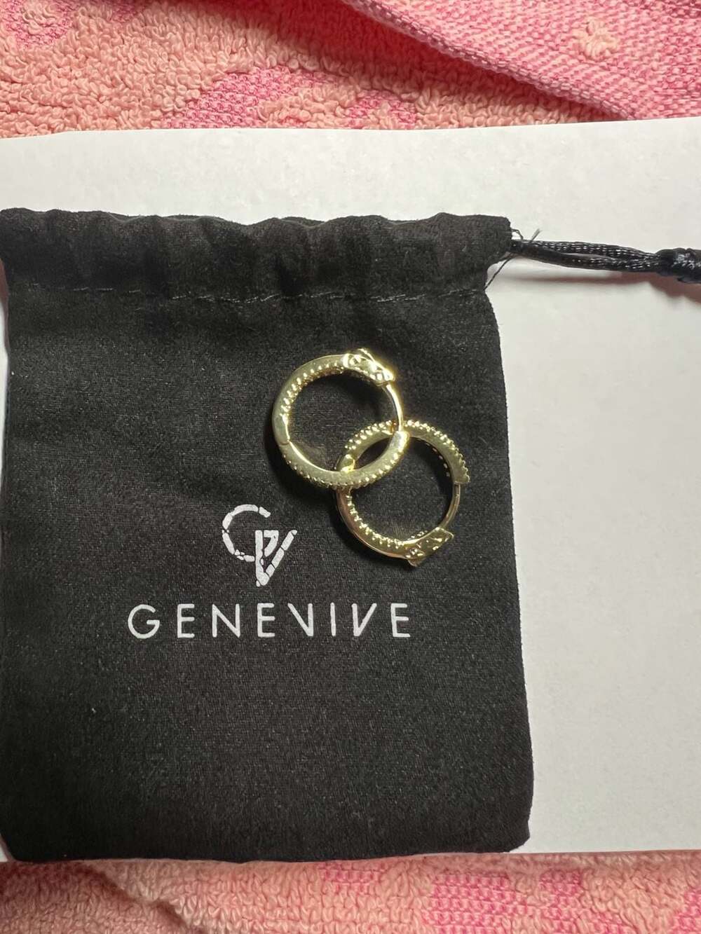 Genevive Gold-Plated Rainbow Cubic Zirconia Baguette Hoop Earrings